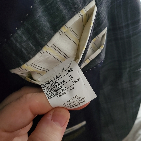 Jack Victor Blazer 42L - Century SPL grey with purple - Picture 5 of 5